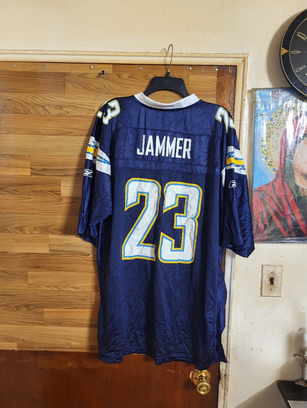 Vintage Reebok Chargers Quentin Jammer Jersey Size XL NFL Navy Blue